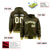 Custom Olive White-Gold Varsity Full-Snap Letterman Classic Hoodie Jacket