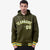 Custom Olive White-Gold Varsity Full-Snap Letterman Classic Hoodie Jacket