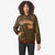 Custom Brown Orange-White Varsity Full-Snap Letterman Classic Hoodie Jacket