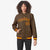 Custom Brown Crimson-Gold Varsity Full-Snap Letterman Classic Hoodie Jacket