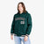 Custom Green Black-White Varsity Full-Snap Letterman Classic Hoodie Jacket