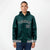 Custom Green Black-White Varsity Full-Snap Letterman Classic Hoodie Jacket