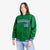 Custom Kelly Green Royal Blue-White Varsity Full-Snap Letterman Classic Hoodie Jacket