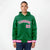 Custom Kelly Green Pink-White Varsity Full-Snap Letterman Classic Hoodie Jacket