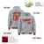 Custom Gray Orange-Black Varsity Full-Snap Letterman Classic Hoodie Jacket