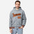 Custom Gray Orange-Black Varsity Full-Snap Letterman Classic Hoodie Jacket