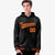 Custom Black Orange-Black Varsity Full-Snap Letterman Classic Hoodie Jacket