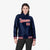 Custom Navy Red-White Varsity Full-Snap Letterman Classic Hoodie Jacket