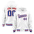 Custom White Royal Blue-Red Varsity Full-Snap Letterman Classic Hoodie Jacket