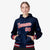 Custom Navy Red-White Varsity Full-Snap Letterman Classic Hoodie Jacket