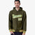 Custom Olive White-Gold Varsity Full-Snap Letterman Classic Hoodie Jacket