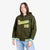 Custom Olive Gold-White Varsity Full-Snap Letterman Classic Hoodie Jacket