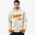 Custom Cream Gold-Red Varsity Full-Snap Letterman Classic Hoodie Jacket