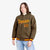 Custom Brown Crimson-Gold Varsity Full-Snap Letterman Classic Hoodie Jacket