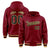 Custom Crimson Black-Old Gold Varsity Full-Snap Letterman Classic Hoodie Jacket