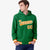 Custom Kelly Green Orange-White Varsity Full-Snap Letterman Classic Hoodie Jacket