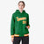 Custom Kelly Green Orange-White Varsity Full-Snap Letterman Classic Hoodie Jacket