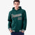 Custom Green Black-White Varsity Full-Snap Letterman Classic Hoodie Jacket