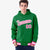 Custom Kelly Green Pink-White Varsity Full-Snap Letterman Classic Hoodie Jacket