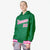 Custom Kelly Green Pink-White Varsity Full-Snap Letterman Classic Hoodie Jacket