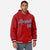 Custom Red Navy-White Varsity Full-Snap Letterman Classic Hoodie Jacket