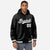 Custom Black White-Gray Varsity Full-Snap Letterman Classic Hoodie Jacket