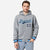 Custom Gray Navy-White Varsity Full-Snap Letterman Classic Hoodie Jacket