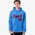 Custom Powder Blue Red-Navy Varsity Full-Snap Letterman Classic Hoodie Jacket