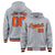 Custom Gray Orange-Black Varsity Full-Snap Letterman Classic Hoodie Jacket