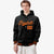 Custom Black Orange-Black Varsity Full-Snap Letterman Classic Hoodie Jacket