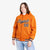 Custom Orange Navy-White Varsity Full-Snap Letterman Classic Hoodie Jacket