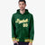 Custom Green White-Gold Varsity Full-Snap Letterman Classic Hoodie Jacket