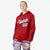 Custom Red White-Black Varsity Full-Snap Letterman Classic Hoodie Jacket