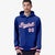 Custom Royal Blue White-Red Varsity Full-Snap Letterman Classic Hoodie Jacket