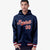 Custom Navy Red-White Varsity Full-Snap Letterman Classic Hoodie Jacket