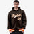 Custom Brown White-Orange Varsity Full-Snap Letterman Classic Hoodie Jacket