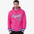 Custom Pink White-Royal Blue Varsity Full-Snap Letterman Classic Hoodie Jacket