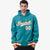 Custom Aqua White-Orange Varsity Full-Snap Letterman Classic Hoodie Jacket