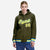 Custom Olive Gold-White Varsity Full-Snap Letterman Classic Hoodie Jacket