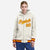 Custom Cream Gold-Red Varsity Full-Snap Letterman Classic Hoodie Jacket