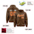 Custom Brown Orange-White Varsity Full-Snap Letterman Classic Hoodie Jacket