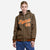 Custom Brown Orange-White Varsity Full-Snap Letterman Classic Hoodie Jacket