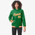 Custom Kelly Green Orange-White Varsity Full-Snap Letterman Classic Hoodie Jacket