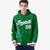 Custom Kelly Green Gray-White Varsity Full-Snap Letterman Classic Hoodie Jacket