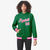 Custom Kelly Green Pink-White Varsity Full-Snap Letterman Classic Hoodie Jacket