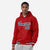 Custom Red Navy-White Varsity Full-Snap Letterman Classic Hoodie Jacket