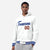 Custom White Royal Blue Varsity Full-Snap Letterman Classic Hoodie Jacket