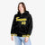 Custom Black Gold-Black Varsity Full-Snap Letterman Classic Hoodie Jacket