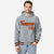 Custom Gray Orange-Black Varsity Full-Snap Letterman Classic Hoodie Jacket