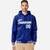 Custom Royal Blue White Varsity Full-Snap Letterman Classic Hoodie Jacket